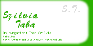 szilvia taba business card